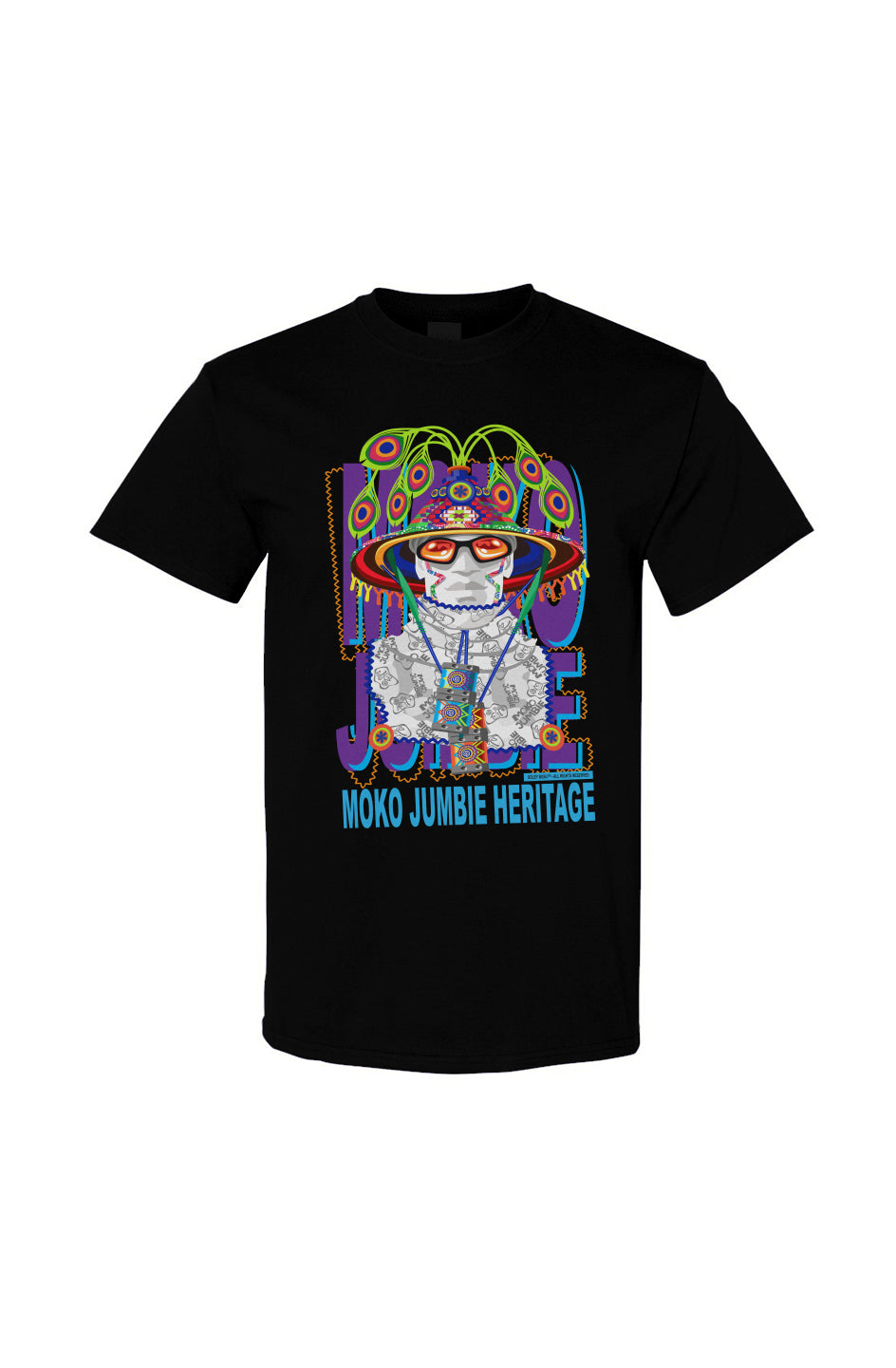 Peacock Moko Jumbie Heritage T Shirt