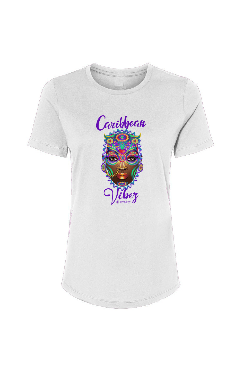 Multicolor Cultural Mas Face women t-shirt