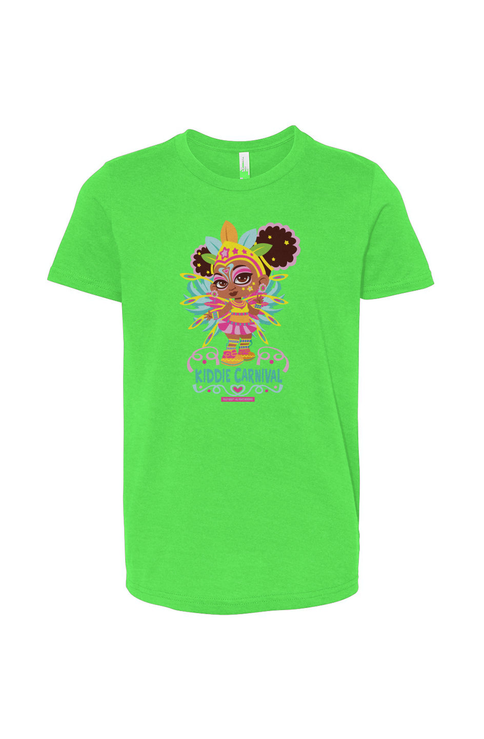 Girls Kiddie Carnival T-shirt neon green