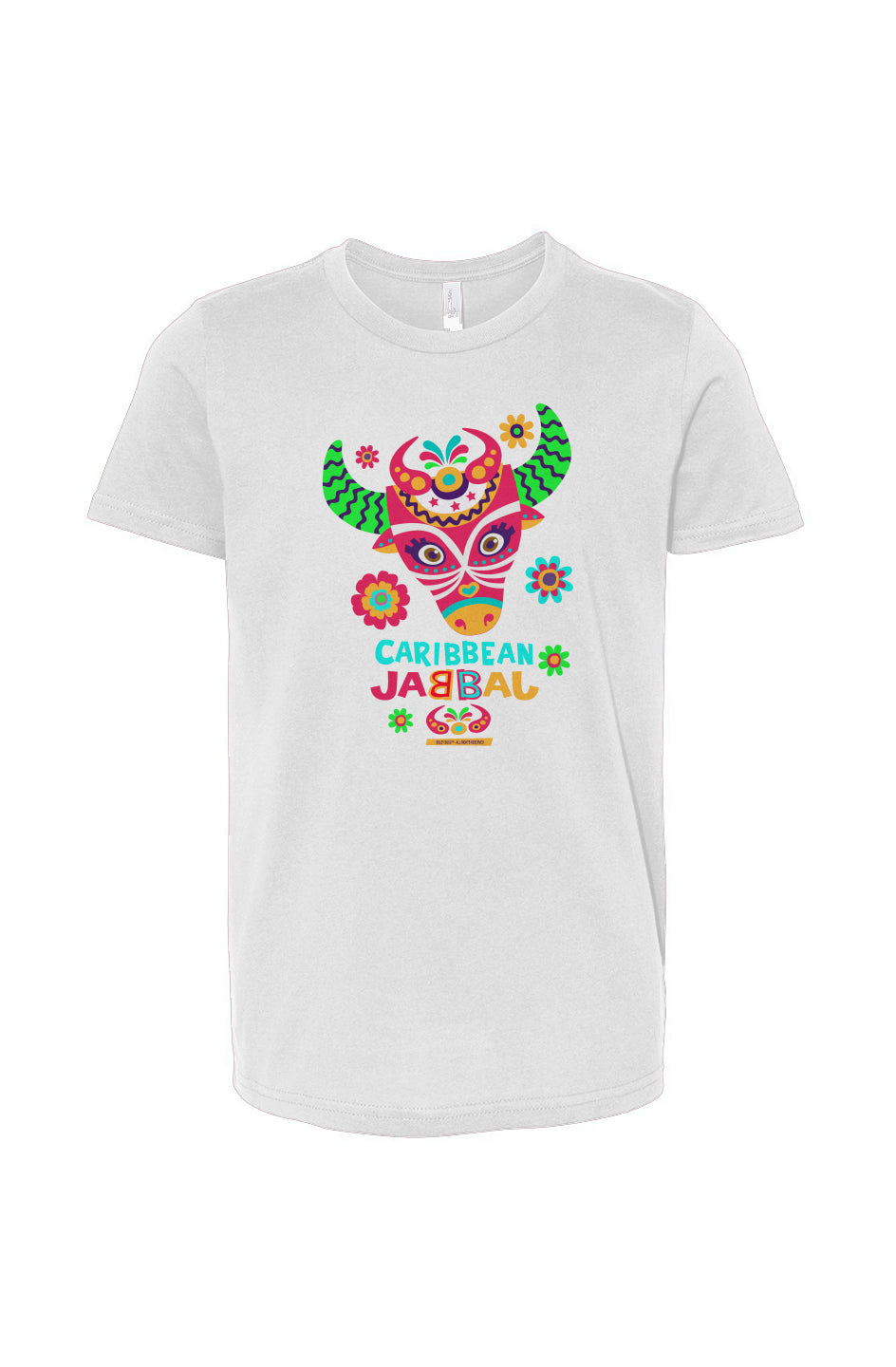 Colorful and cute girls jab jab white t-shirt