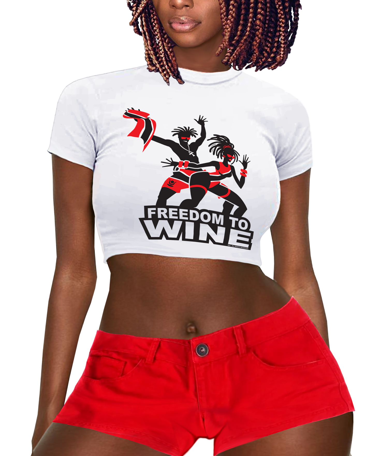 Caribbean Carnival Freedom to Wine Crop Tee