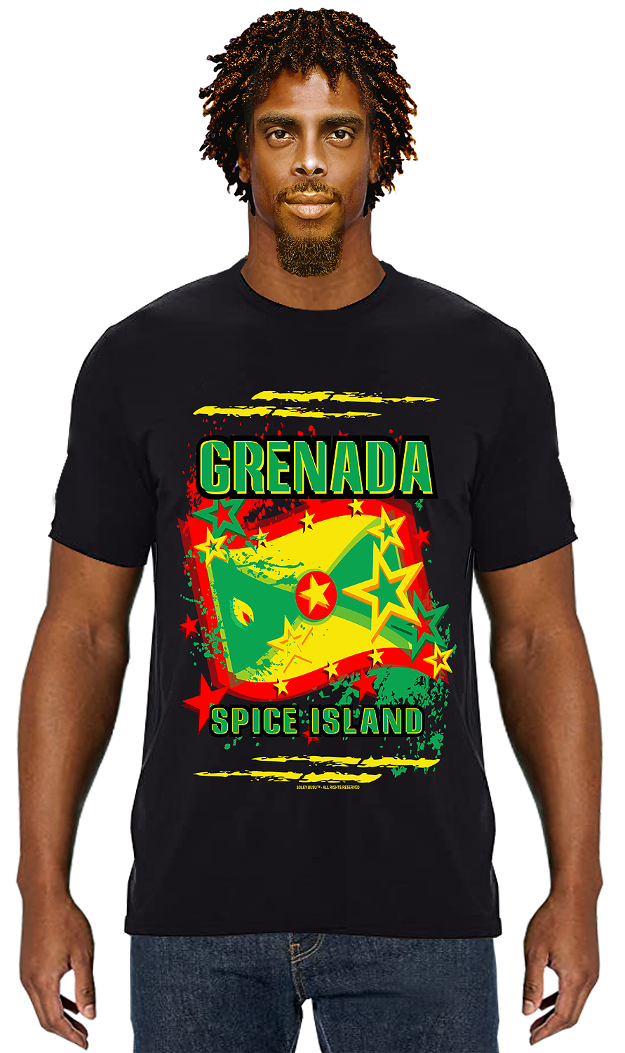 Men Caribbean National Flag T-shirt