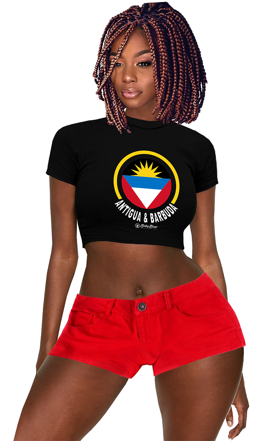 Women Caribbean National Flag Crop-top