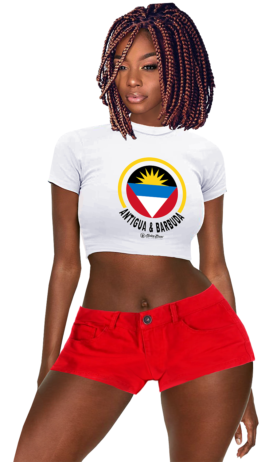 Women Caribbean National Flag Crop-top