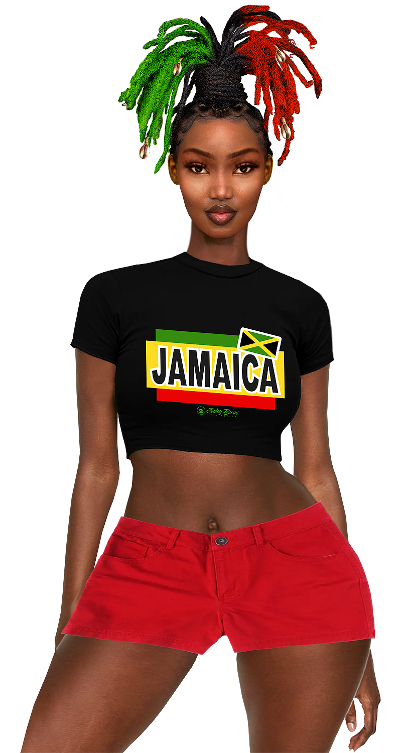 Women Caribbean National Flag Crop-top