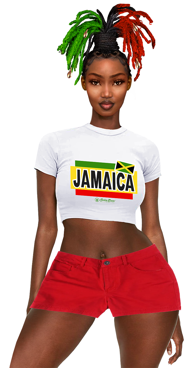 Women Caribbean National Flag Crop-top