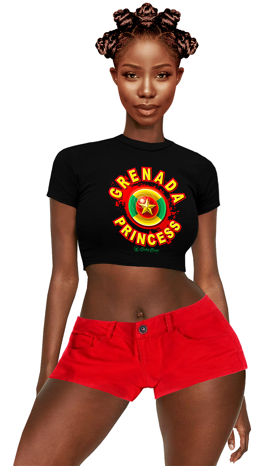 Women Caribbean National Flag Crop-top