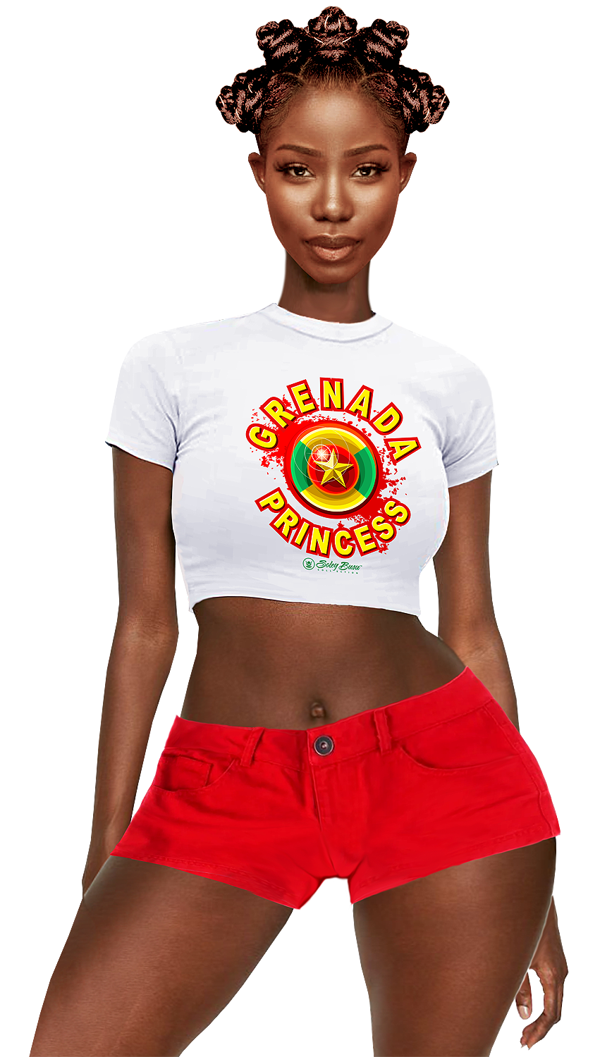 Women Caribbean National Flag Crop-top