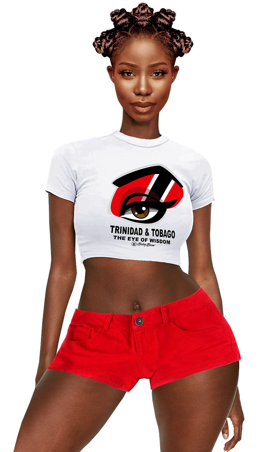 Women Caribbean National Flag Crop-top