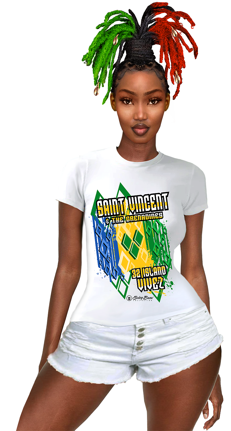 Women Caribbean National Flag Inspired T-shirt