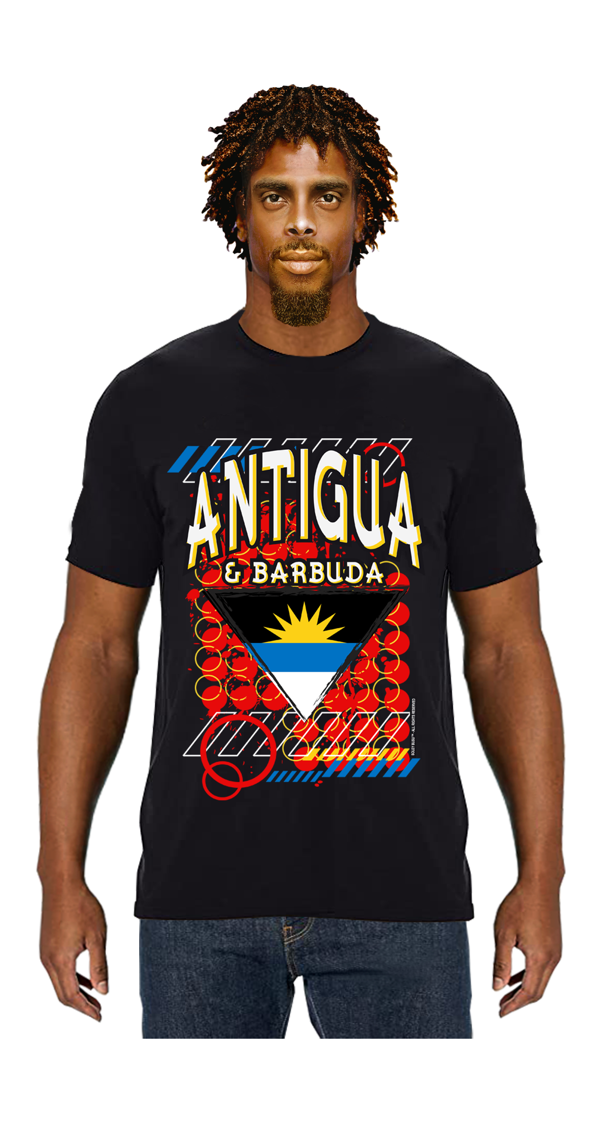 Men Caribbean National Flag T-shirt