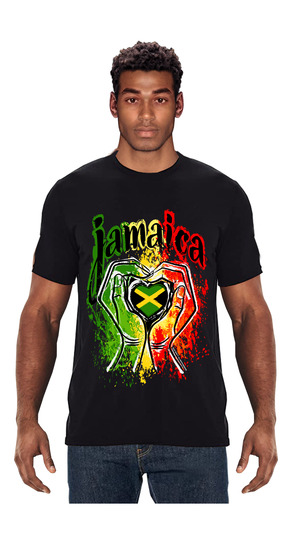 Men Caribbean National Flag T-shirt