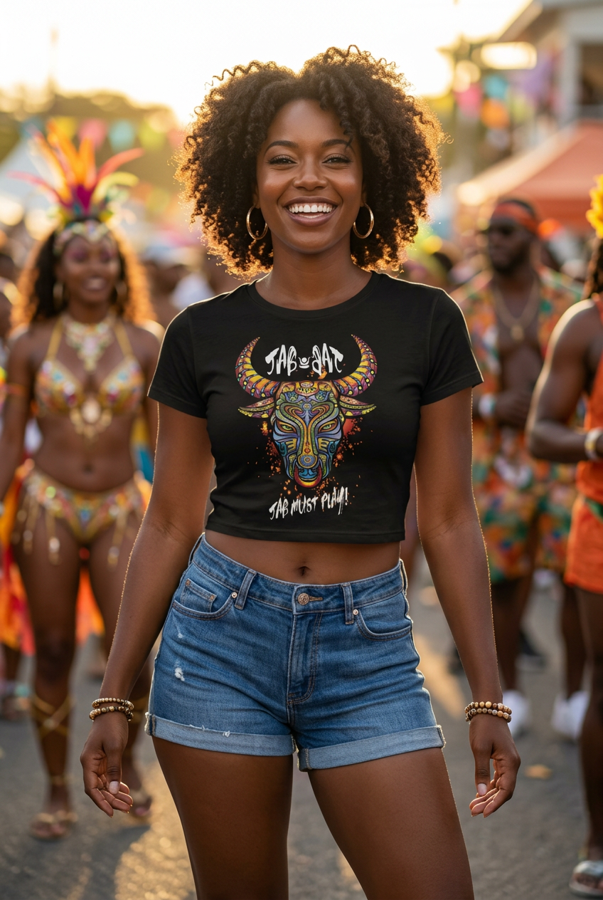 Jab Must Play crop top Carnival lifestyle image